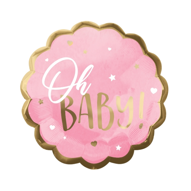 Helium Ballon Oh Baby Pink 45 cm
