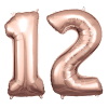 Helium Ballon Large Cijferset Rose Gold 90 cm