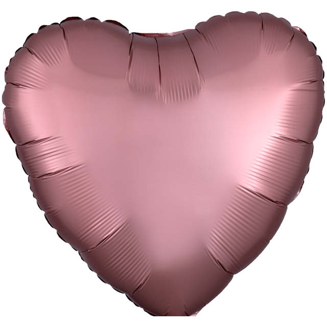 Helium Ballon Hart Satijn Rose Koper