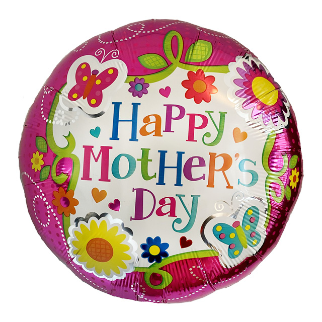 Helium Ballon Moederdag Roze 45 CM, moederdag ballon, ballon versturen, ballon per post, Greetz, helium ballon, moederdag