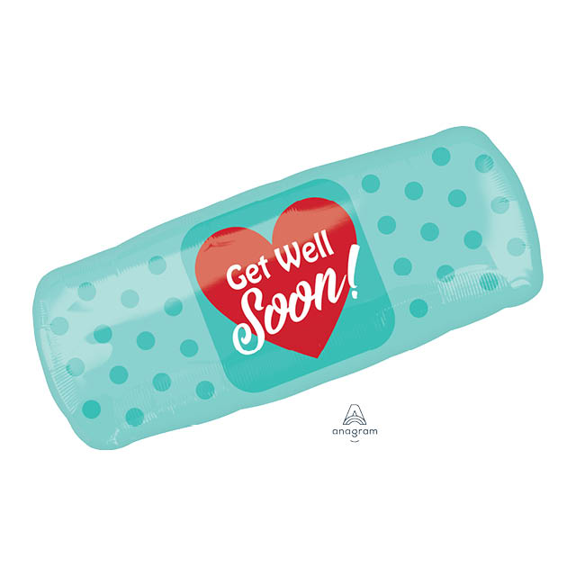 Helium Ballon Pleister Get Well Soon 70CM