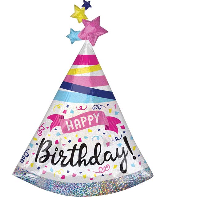 Helium Ballon Holographic Feestmuts Verjaardag 70 CM