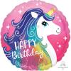 Helium Ballon Happy Birthday Eenhoorn 45CM