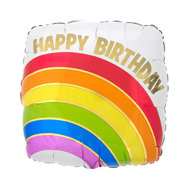 Happy Birthday Goud Regenboog 45 cm