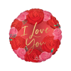 Helium Ballon Love You Roses 45 cm
