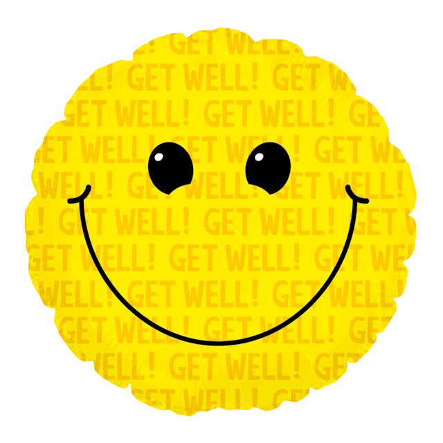 Helium Ballon Get well Smiley