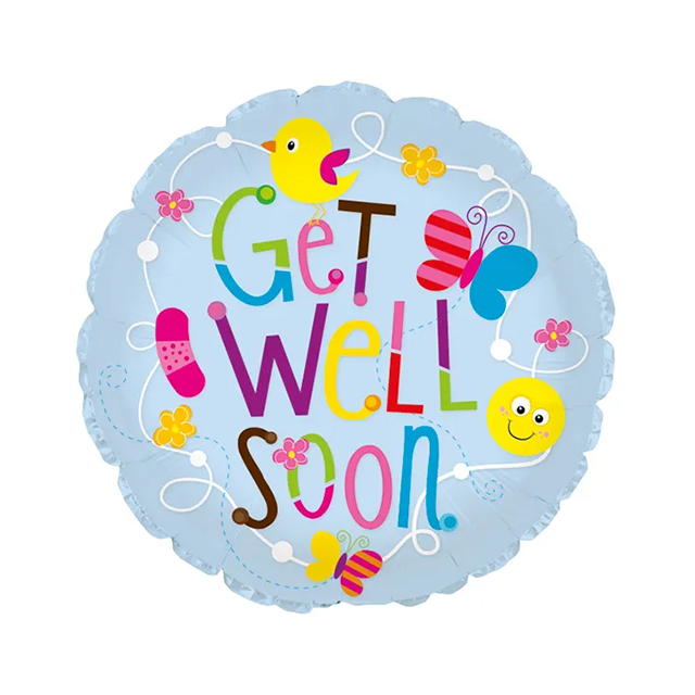 Helium Ballon Get Well Soon 60 cm