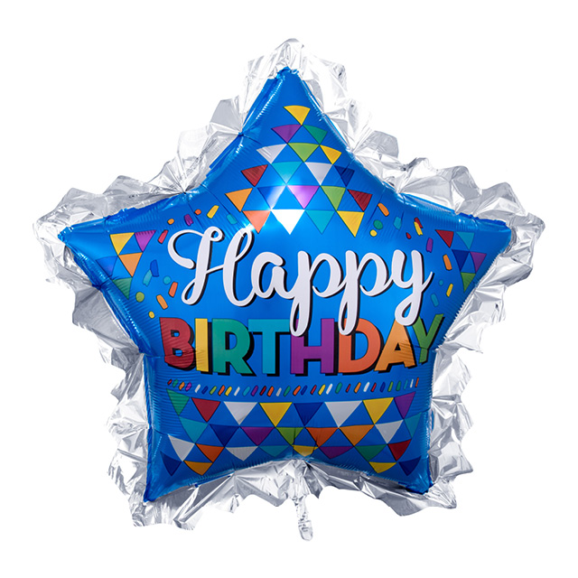 Helium Ballon Happy Birthday Ster 70 CM