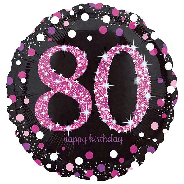 Helium Ballon Happy Birthday 80