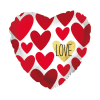 Helium Ballon Love on a Gold Heart 45 cm
