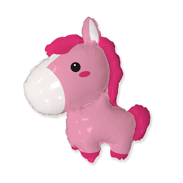 Helium Ballon Baby Paard Roze 60CM