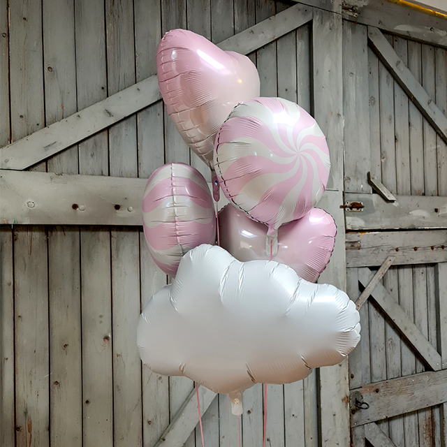 Helium ballonnen boeket meisje pastel roze