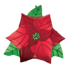 Helium Ballon Satin Poinsettia 66cm