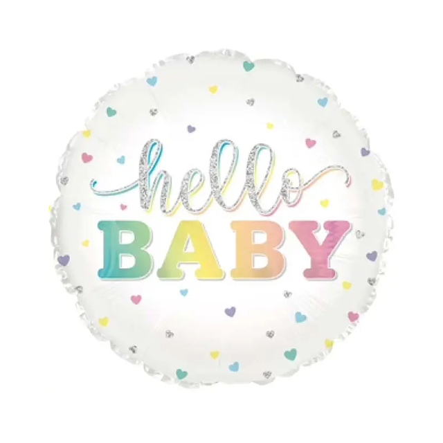 Helium Ballon Hello Baby 45 cm