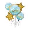Helium ballonnen boeket Blue Baby Boy 5stks