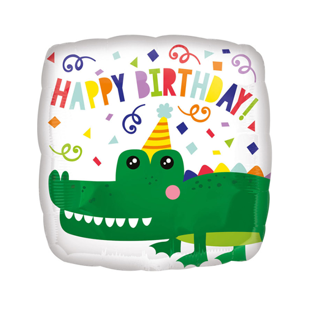 Helium Ballon Happy Birthday Gator 45 cm