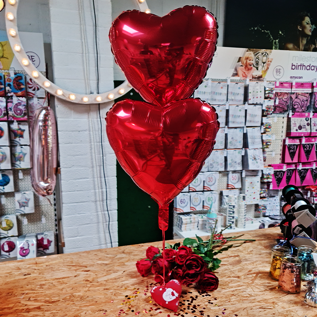 harten ballonnen met cadeautje