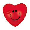Helium Ballon Hart Smiley 45 cm