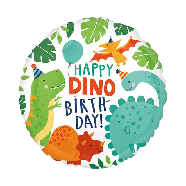 Helium Ballon HB Dino Birthday 45 cm