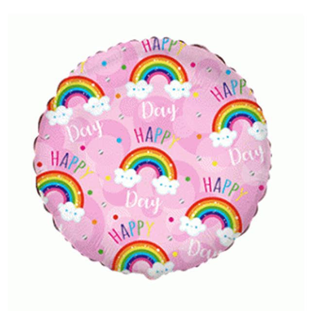Helium Ballon Rainbow Pink 45 cm