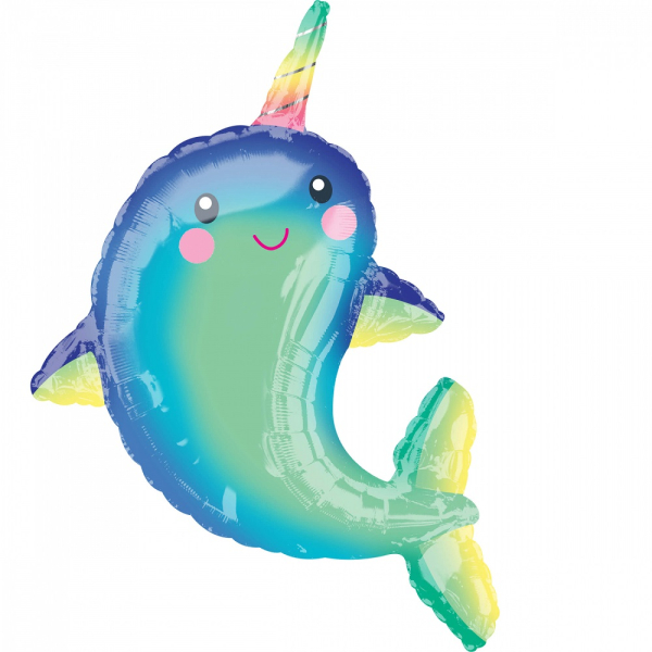 Helium Ballon Happy Narwhal 100 CM