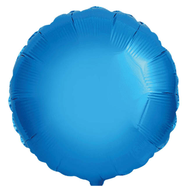 Helium Ballon Rond Metallic Blauw 45 CM