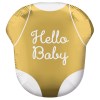 Helium Ballon Hello Baby Gold 60 cm