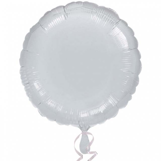 Helium Ballon Rond Zilver 45 CM