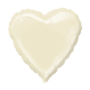 Helium Ballon Hart Ivory 45 cm