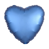 Helium Ballon Satin Steel Blauw 45 cm