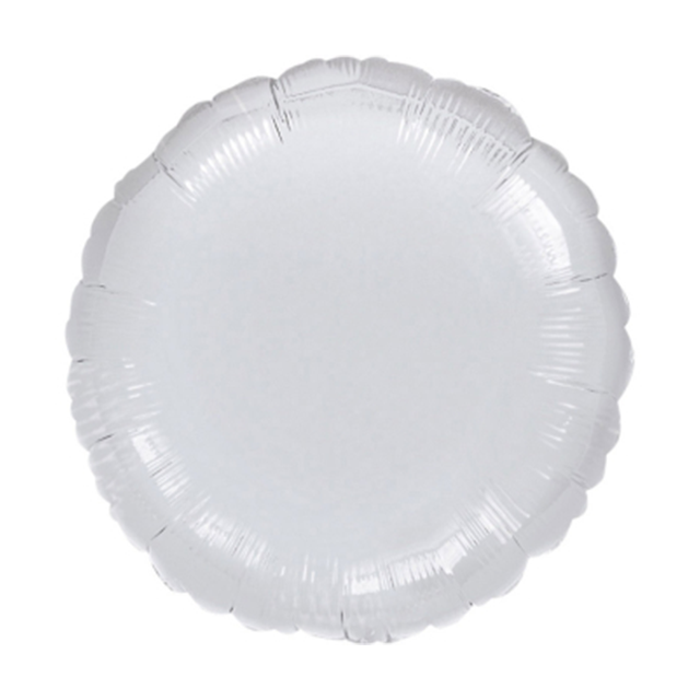 Helium Ballon Rond Zilver