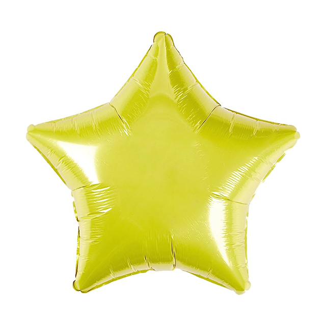 Helium Ballon Ster Geel 45cm