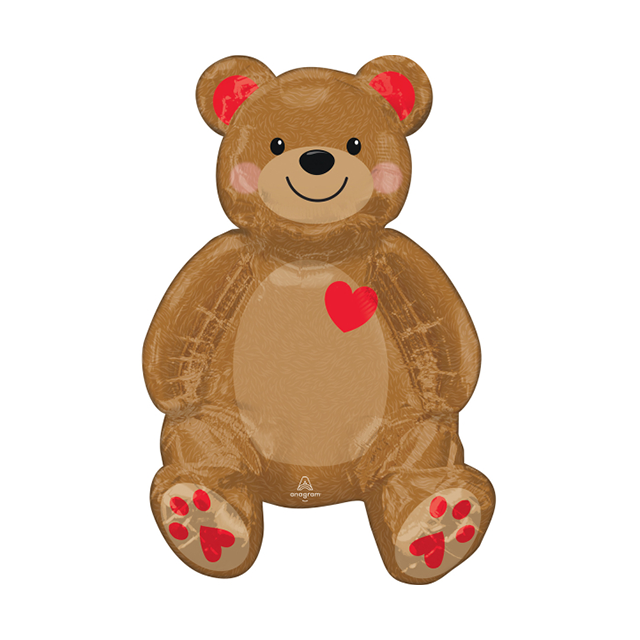 Ballon Teddy Beer Lucht Gevuld 50 CM