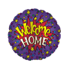 Helium Ballon Welcome Home Purple Burst 45 cm
