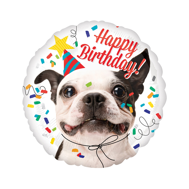 Helium Ballon Happy Birthday Dog 45cm
