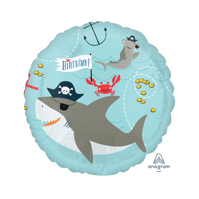 Helium Ballon Ahoy Birthday 45cm