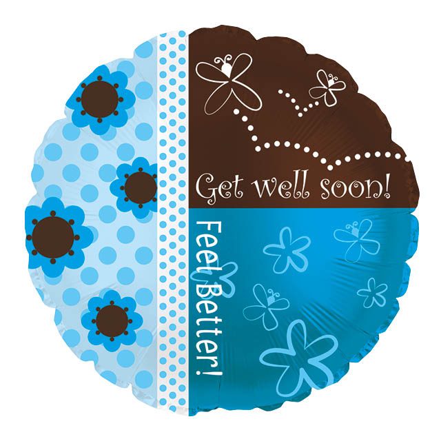 Helium Ballon Butterfly Get Well 45CM