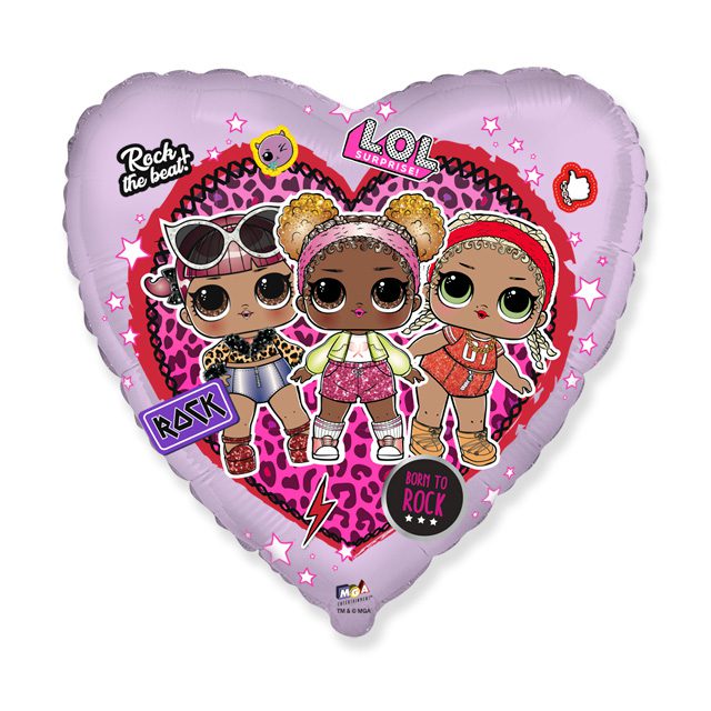 Helium Ballon Hart LOL 45CM