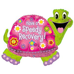 Helium Ballon Speedy Recovery Turtle 70CM