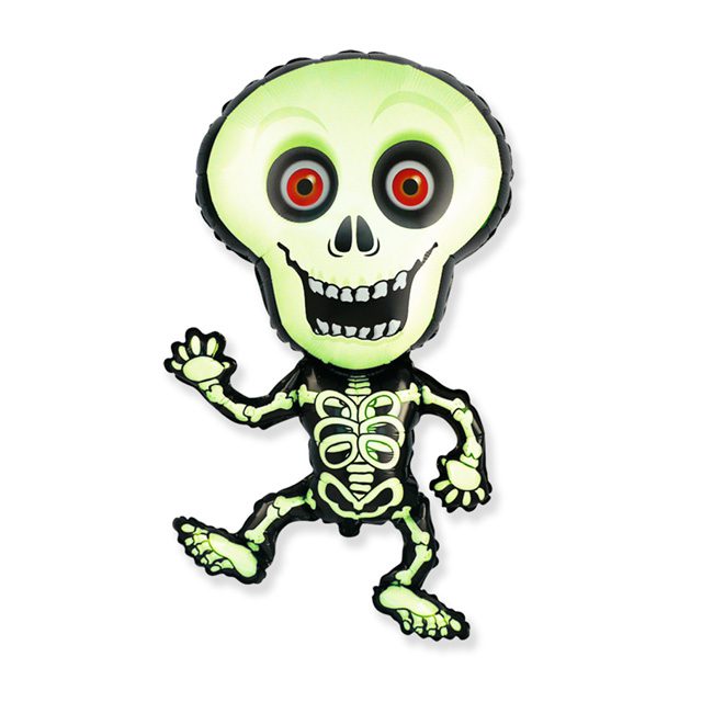 Helium Ballon Skelet Green 70CM