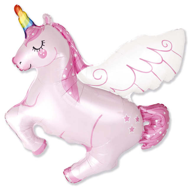 Helium Ballon Unicorn Eenhoorn Wing Pink 70CM