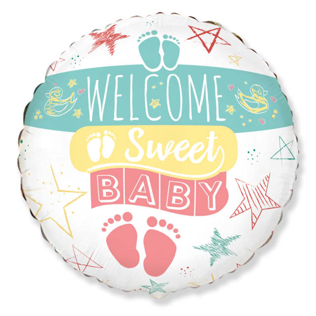 Helium Ballon Welcome Baby 45CM
