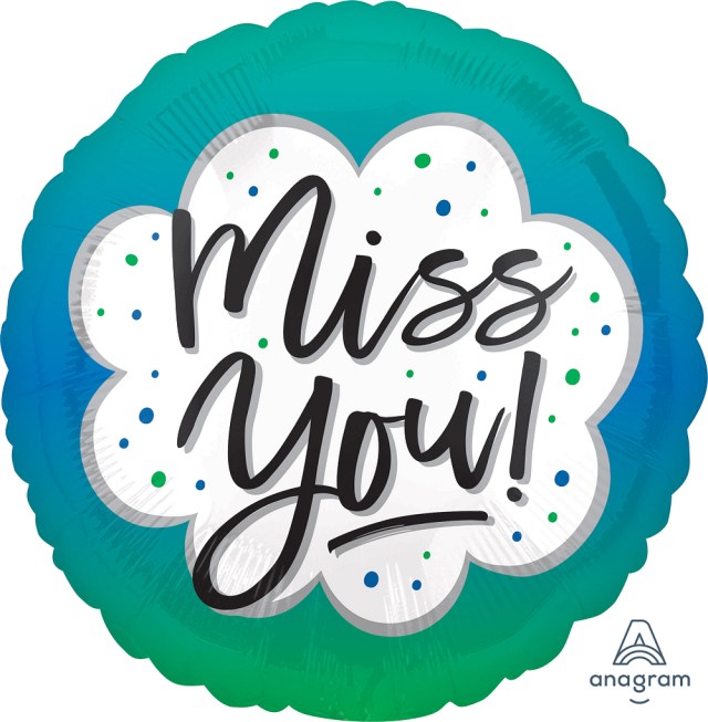 Helium Ballon Standard Miss You Ombré 45 CM