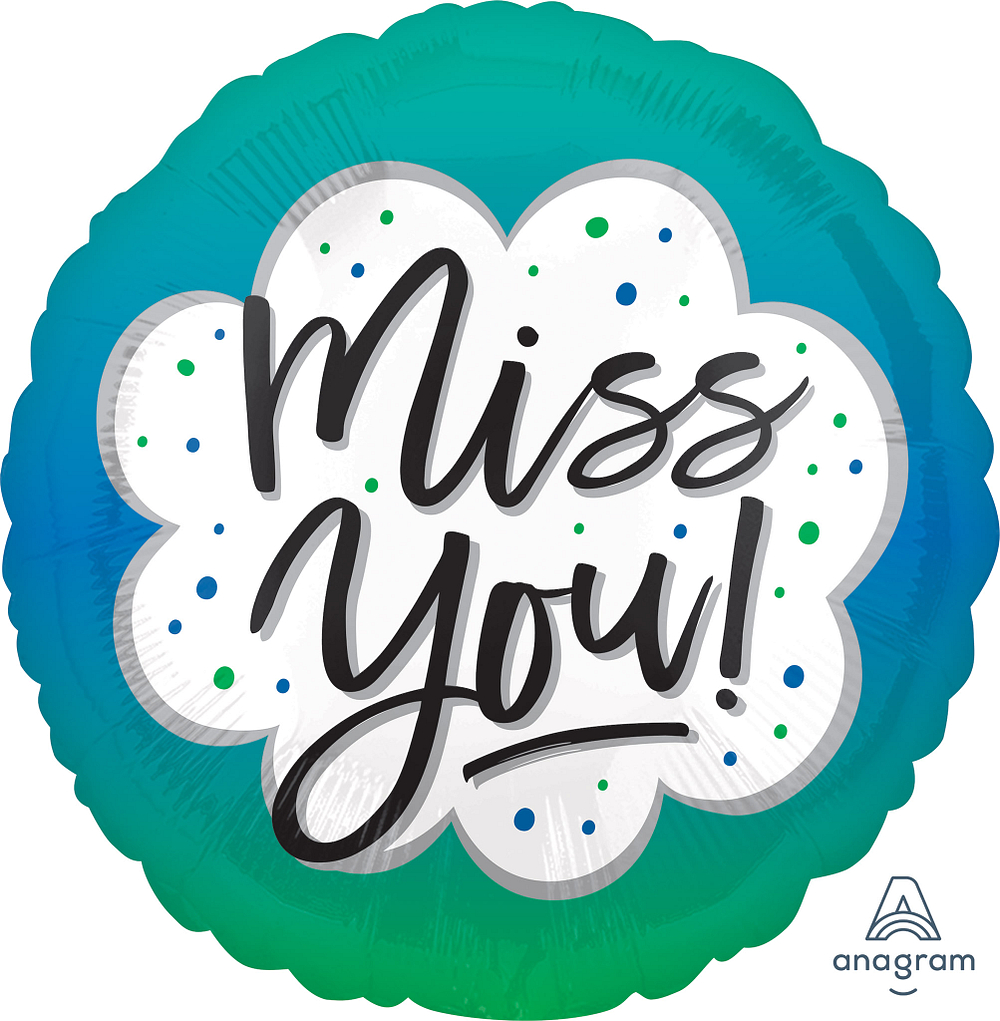Helium Ballon Standard Miss You Ombré 45 CM