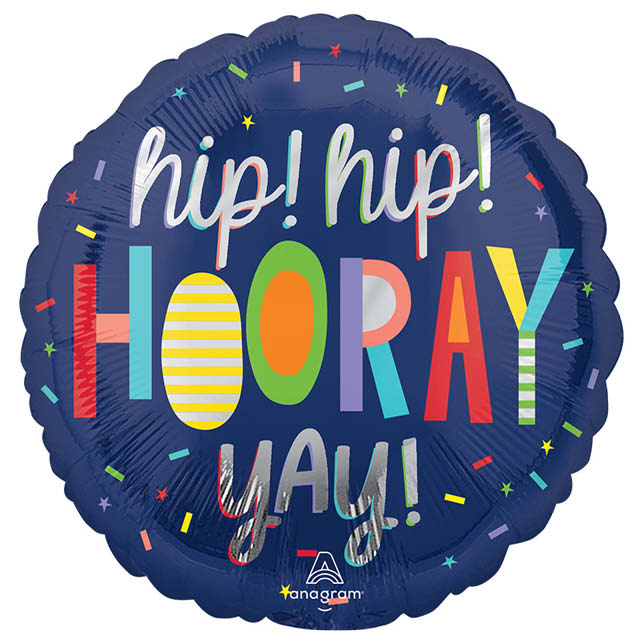 Helium Ballon Standard Hooray! 45 CM