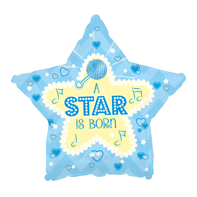 Helium Ballon Star is Born Blue 45CM