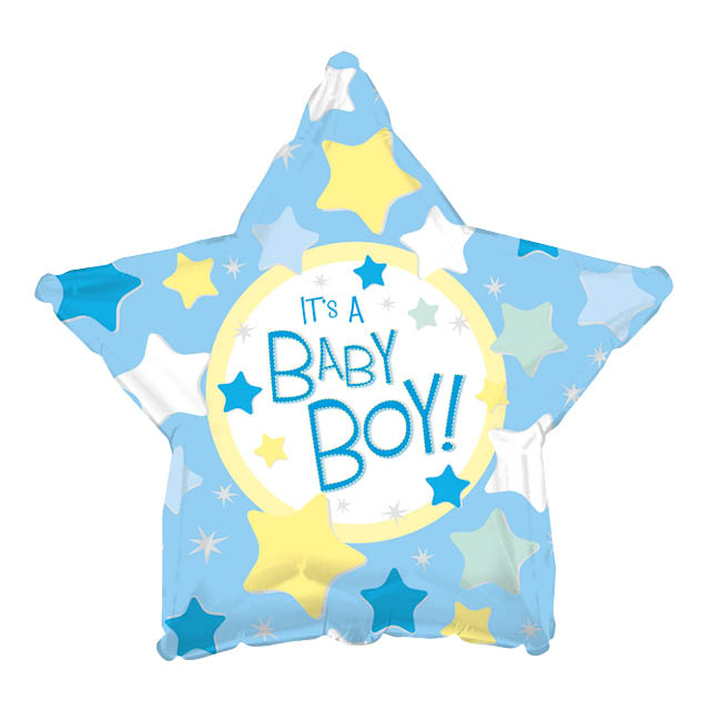 Helium Ballon Boy Blue Star 45CM