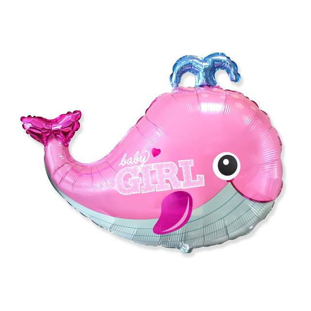 Helium Ballon Baby Whale Girl 70CM
