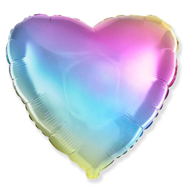 Helium Ballon Heart Gradient Pastel 70CM