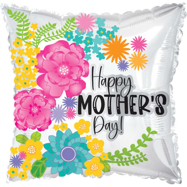 Helium Ballon Happy Mother’s Day Floral (45 CM)